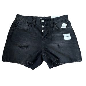 Old Navy girls black high rise shorts. Size 14 (adjustable)